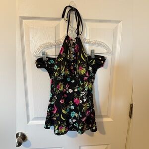 Gibson Latimer Tankini Swim 2 Piece Set Floral Size S/M